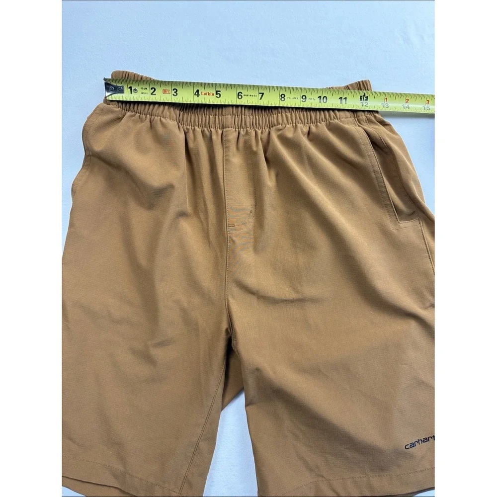 Carhartt Kids Boys Brown Elastic Waist Outdoor Utility Trail Shorts Size L 14-16
